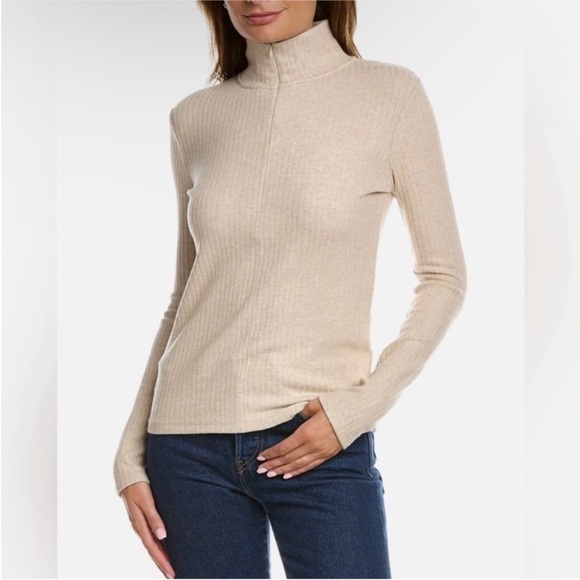 Vince Ribbed Turtleneck 1/2-Zip Sweater NEW - Picture 1 of 5